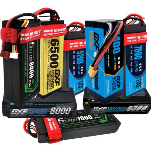 DXF Power Lipo 4S Battery 14.8V 5200MAH 50C MAX100C HardCase T/XT60 For Rc Helicopter Car Boat drone truck quadcopter Traxx