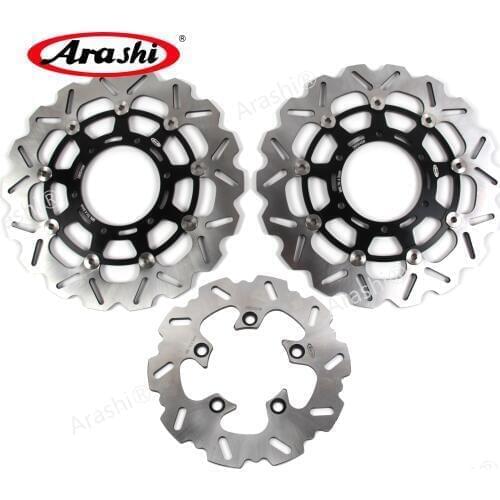 Arashi 1 Set 310 / 220 mm CNC Floating Front Rear Brake Disc Brake Rotors For SUZUKI GSX R 1000 GSX1000R 2009 - 2014 K9 K10