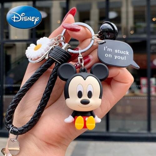 Disney Cute Pooh Mickey Mouse Minnie Car Key Chain Pendant Men and Women Couple Backpack Ornaments