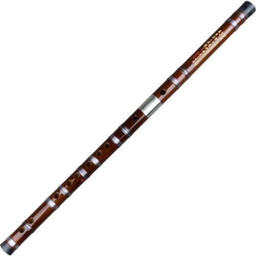 CDEFG Key Brown Flute Handmade Bamboo Flute Musical Instrument Professional Flute Dizi with Line also suitable for Beginners