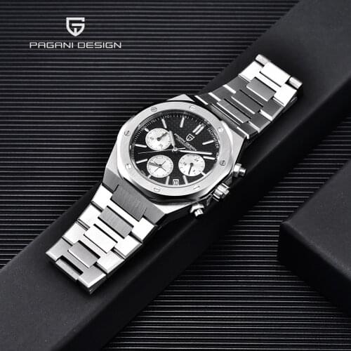 Pagani Design 2021 Top Luxury Mens Quartz Watch 200m Waterproof Stainless Steel Calendar Sapphire Glass Watch Relogio Masculino