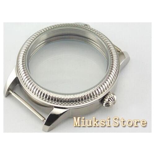 Parnis watch style 44mm case Retro steel fit Unitas 6497 6498 movement