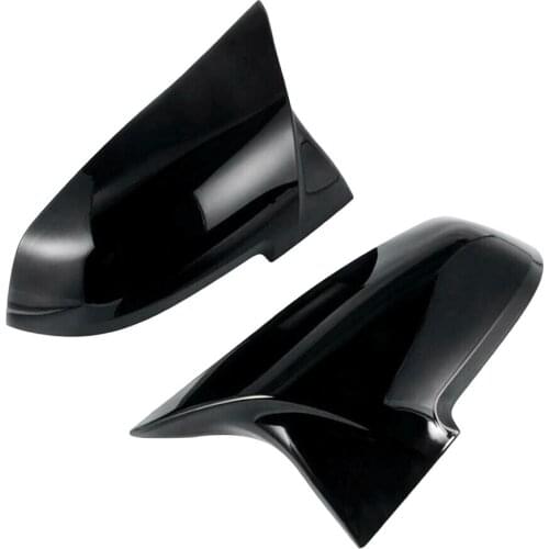 Rearview Mirror Cover Left & Right Mirror Protective Shell Horns Bright Black Reversing Mirror Shell For BMW 1.2.3.4 Series F20