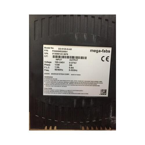 D2-0123-S-A0 servo driver , used in good condition . 80% appearance new , good working , free shipping