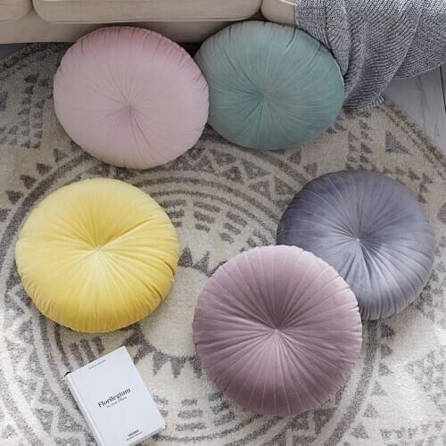 Nordic Style Girl Round Pumpkin Decorative Pillow Sofa Chair Back Seat Cushion Lumbar Throw Pillows Home Decoration Cushion 40CM