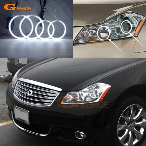 For INFINITI M35 M45 2005-2010 xenon headlight Excellent Ultra bright CCFL Angel Eyes Halo Rings kit Day Light