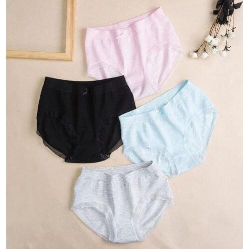 Women panties sexy lace thin lace comfortable stretch mid-waist seamless panties solid color free size нижнее белье женское 05