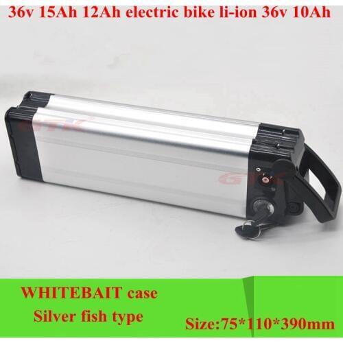 36v 15Ah 12Ah electric bike li-ion 36v 10Ah ebike lithium battery WHITEBAIT silver fish case bbs motor 500w bicycle + 2A charger