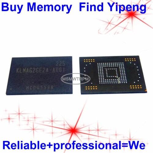 KLMAG2GE2A-A001 BGA169Ball EMMC 16GB Mobilephone Memory New original and Second-hand Soldered Balls Tested OK