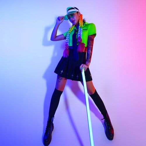 Nightclub Wear Ds Performance Costume Female Student New Dj Costume Bar Gogo Lead Dance Costume Pole Dance Clothing DQS7053