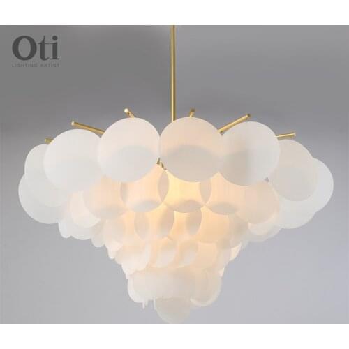 Lámpara colgante moderno de techo, decoración nórdica para ropa, lámpara de bola de cristal para sala de estar, dormitorio