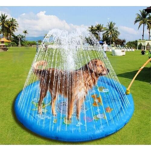 Pet Summer Play Water Pad Dog Outdoor Lawn Beach Sea Mat Puppy Playing Water Games Spray Mats Cat Inflatable Sprinkler Cushion