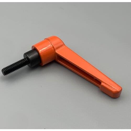 M5 M6 M8 M10 M12 Screw OD 16mm 20mm 25mm 30mm 40mm 50mm 60mm Length Orange Adjustable Locking Fixing Clamping Knob Handle Lever