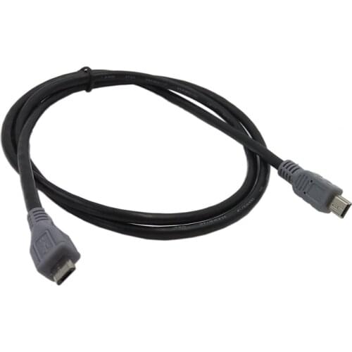 Micro USB to 2.0 Mini USB the public data line copy line charging OTG contact line cable Connector For Mobile phone 20cm 100cm