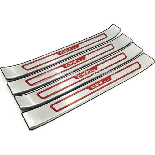 For 2018 2019 2020 Mazda CX-8 CX8 Stainless Door Sill Scuff Plate Kick Guard Pedal Threshold Step Protector Trim Car Accessories
