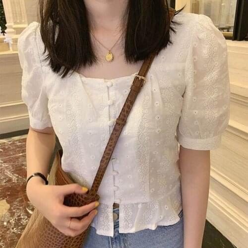 New Spring Vintage Cotton Shirt Female Oversize Womens Long Sleeve Girls Blouse Summer New Women Blouses Femme Blusas