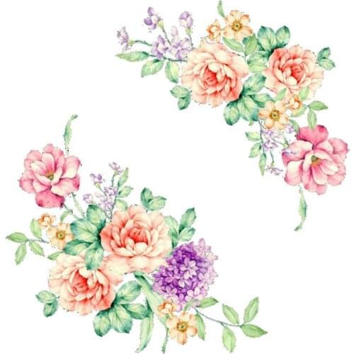 New Peony toilet stickers, living room TV background wall decoration murals with stickers