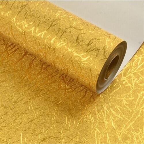 Beibehang Gold foil wallpaper High-end gold yellow silver ktv hotel living room brushed ceiling Chinese style ceiling wallpaper
