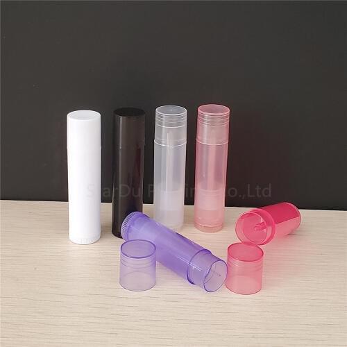 100pcs/lot Lip Balm Tube empty bottle, 5ml plastic lipbalm tubes, 5g Colorful Lipstick fashion Tubes