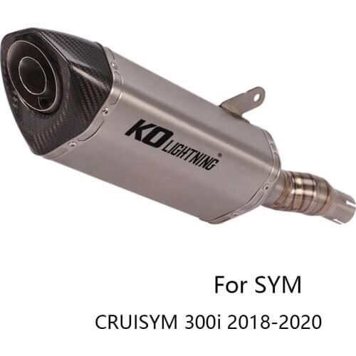 Reserve Catalyst for SYM CRUISYM 300i 2018-2020 Motorcycle Exhaust Pipe Titanium Alloy Muffler Escape with Removable DB Killer