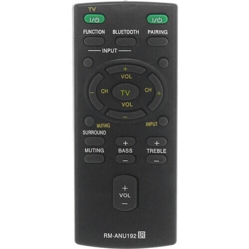 1 Pcs Remote Control RM-ANU192 For Sony Soundbar RM-ANU191 HT-CT60BT SA-CT60BT