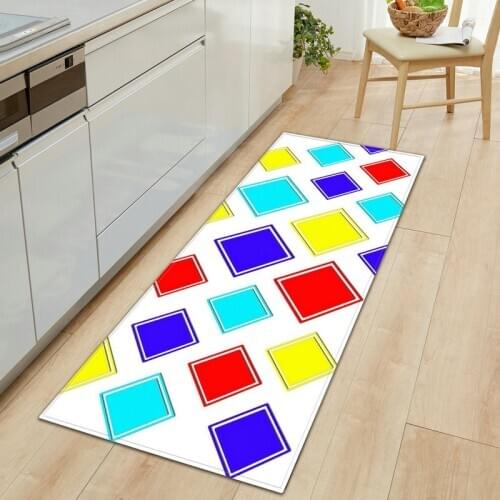 Nordic Kitchen Mat Bedroom Entrance Doormat Hallway Floor Decoration Living Room Carpet Bathroom Water Absorption Anti-Slip Rug