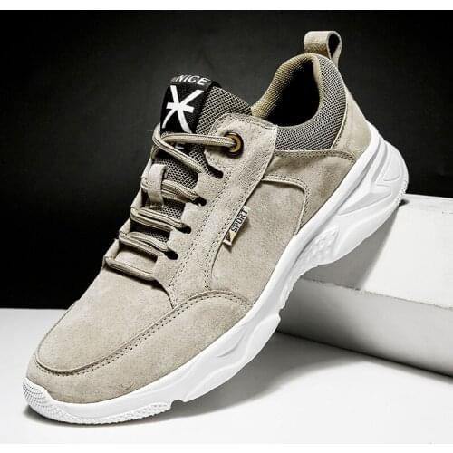 High Quality Suede Fashion Mens Shoes Outdoor Leather Comfortable Trendy Walking Casual Sneakers Brand Designer Male Footwear