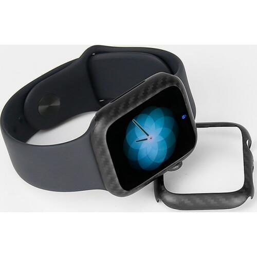 Protective Case For Apple Watch Series 5 4 40mm 44mm Genuine Carbon Fiber Watch Cover For Apple iWatch Series 4 5 Frame Housing