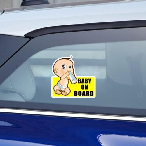 1PC Baby On Board SAFETY Car Window Stickers REFLECTIVE Warning Sign Car Decoration Accessories