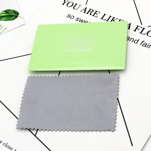 100x 6.5*10cm Jewelry Cleaning Polishing Cloth Buckskin Velvet Sterling Silver Gold Platinu Jewellery Cleaning Tarnished Cleaner