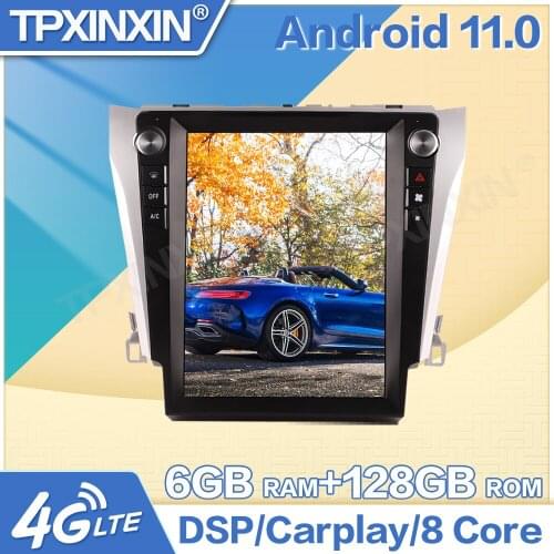 Android 11 For Toyota camry 2013-2017 Android Vertical Screen Car Radio GPS Navigation Stereo Headunit Multimedia DVD Player