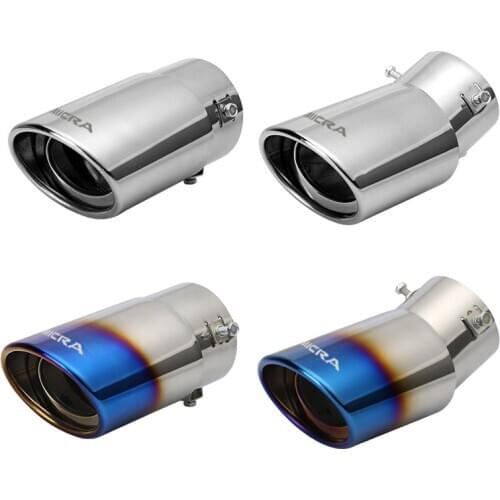 Car Round Exhaust Muffler Pipe Tip for Nissan micra Stainless Steel Chrome Trim Modified Car Rear Tail Throat Exhause Liner