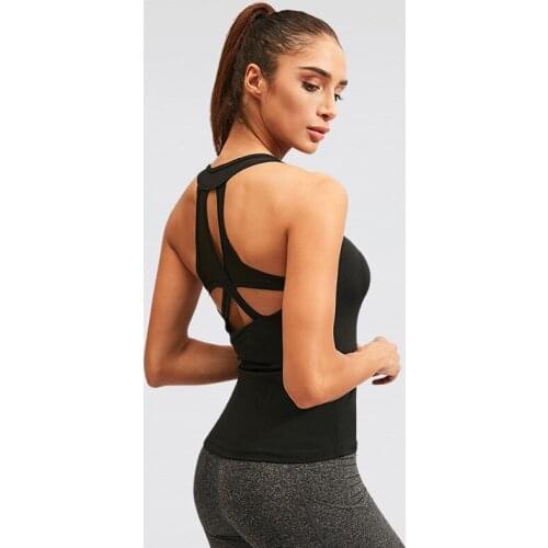 Sleeveless Yoga Vest Sport Singlet Women Fitness Sport Tops Gym Running Training Yoga Shirts