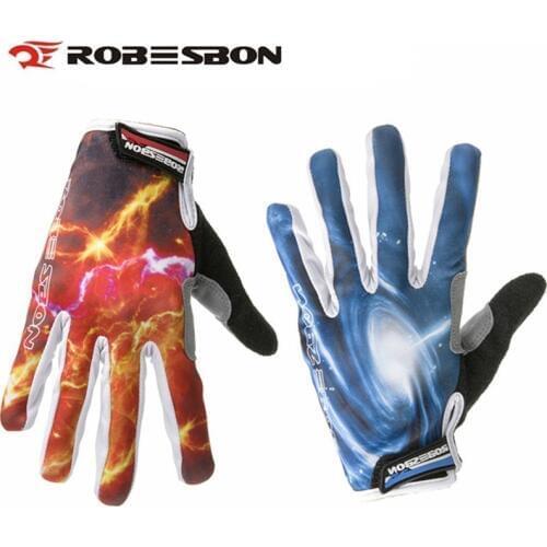Cycling Full Finger Long Gloves High Elastic Breathable Bicycle Bike Mtb Men Women Outdoor Sports Autumn Winter Colorful pattern