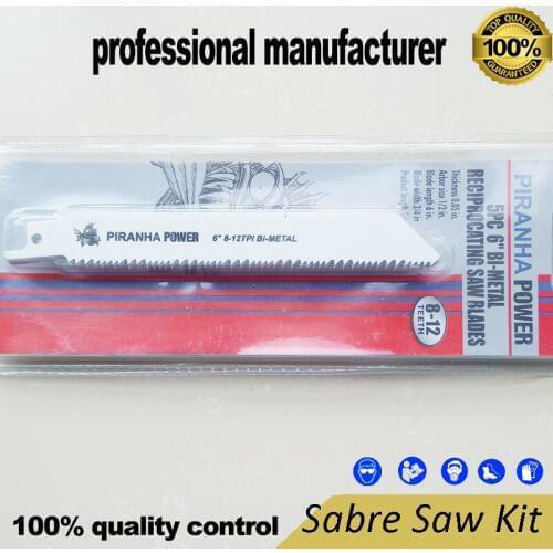 Pallet use reciprocating saw blade made of bi-metal for wood working and wood with nail steel 6inch and 18TPI fast cutting