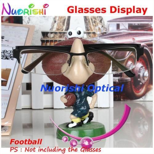 Store Household Car Decoration Cute Cartoon Football Eyeglass Sunglass Eyewear Glasses Display Props Shelf CK04 Free Shipping