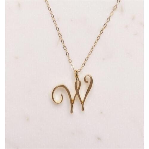 Europe/US Fashion Pendant Lovely Letter W Text Necklace Gift For Mom/Girlfriend Party Jewelry
