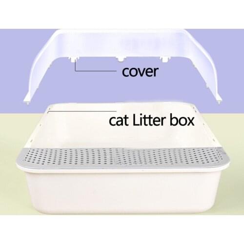 Pet Products Cat Little Box Semi Closed Litter Sand Box Scoop Anti-Splash Portable Plastic Deodorant Sandpit Cat Supplies Bedpan