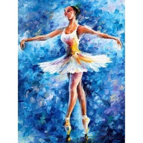 GATYZTORY 60x75cm Ballet Frame DIY Painting By Numbers Figure Handpainted Oil Painting Canvas Colouring Home Wall Decor