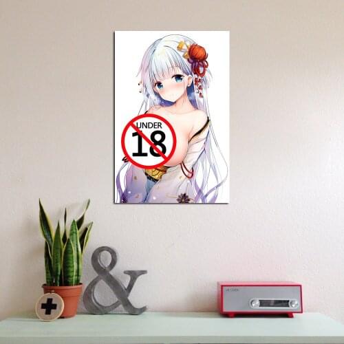 Kimono Girl Adult Anime Poster and Print Wall Art Canvas Painting Wall Picture For Living Room Decor Home Decoration