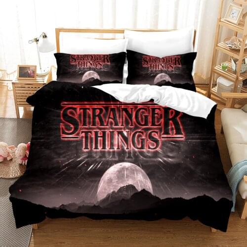 TV Show Stranger Things Bedding Set Popular Comforter 3D Print Luxury Duvet Cover Set Home Textile Decor Queen King Single Size