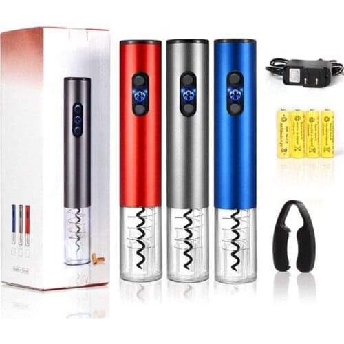 Electric Wine Opener Stainless Steel Customized Automatic Wine Opener Wine Corkscrew Gadget USB Rechargeable
