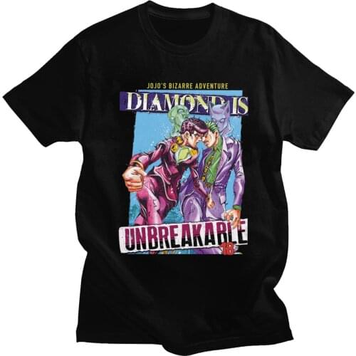 Jojo Bizarre Adventure T-Shirt for Men Cotton Shirt Joseph Joestar Tees Short Sleeved Casual Manga Tshirt Anime Fans Merch Gift
