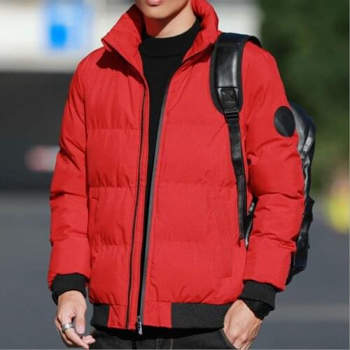 2020 New Men Winter Warm Out Wear Large size mens long sleeve stand collar casual zipper warm cotton jacket