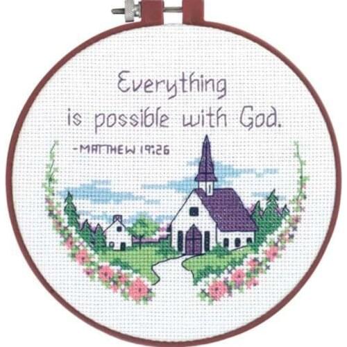 DIM72472 Fun Cross Stitch Kit Package Greeting Needlework Counted Kits New Style Joy Sunday Kits Embroidery