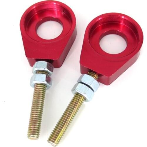 110cc 125cc 140cc Chain Tensioner Adjuster For Motorcycle Dirt Pit Bike ATV Scooter 12mm &15mm Rear Wheel Axle Hole