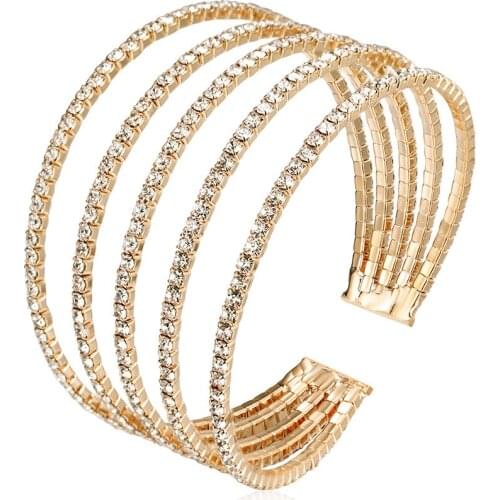 Europe and the United States simple fashion set diamond crystal water drill bracelet full drill 5 bracelet accessories shiny lad