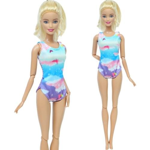 Handmade Doll Bikini Outfit Swimsuit Clouds Design Summer Bath Beach Wear Clothes for Barbie Doll Accessories Kids Baby DIY Toys
