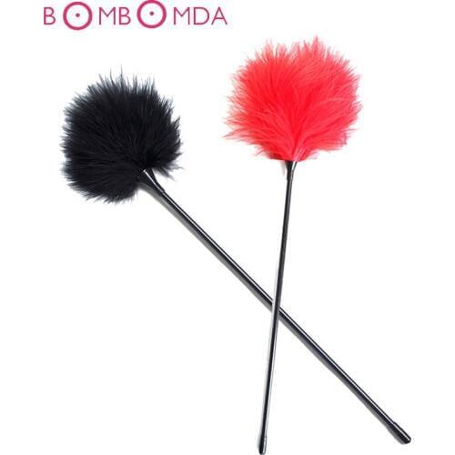 Sex Feather Spanking Clitoris Fondling Feather Whip Flirting Sexy Slave Flog Whipping Sex Products For Couples Flirt Feathers