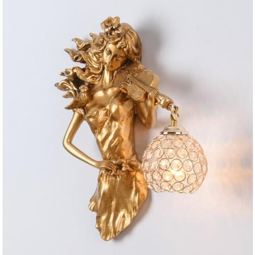 European Style LED Wall Lamp for Living Room Creative Retro Home Corridor Aisle TV Background Wall Light Lighting Luminaire